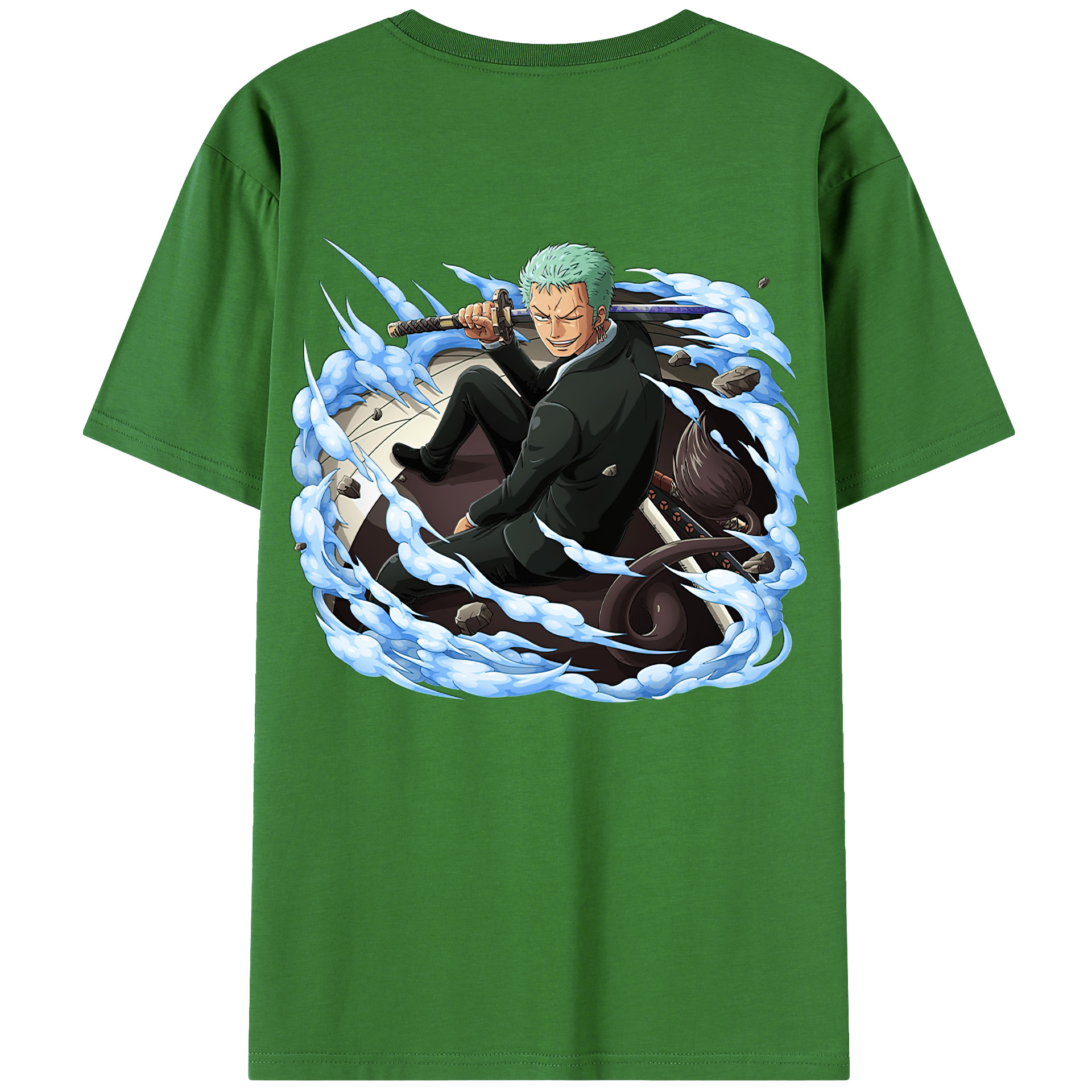 ワンピース ロロノア・ゾロ ONE PIECE Roronoa Zoro レディース半袖Tシャツ(バックプリント)